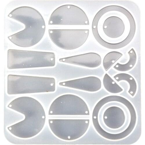 DIY Crafts Earring Resin Mold Resin Geometric Earring Pendant Resin Silicone Mold Fashion Jewelry Making Tools