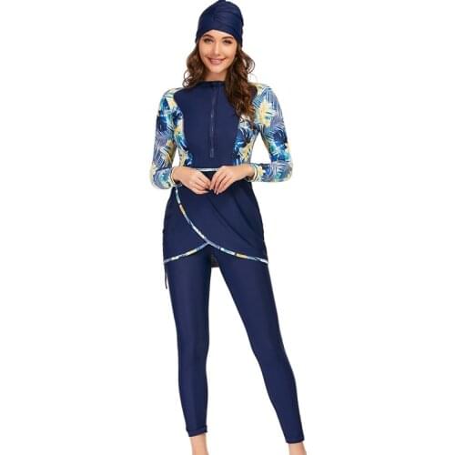 Modest Swimwear Muslim Swimming Suit For Women Swimsuit Long Sleeve Hijab Sport Musulmana Conservative Swim Wear Bathing Suit