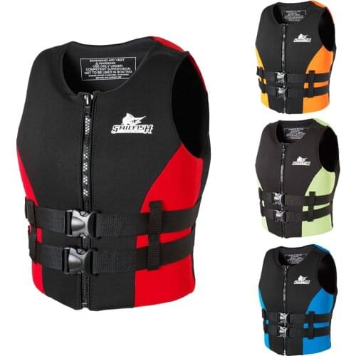 Adult Life Jacket Swim Vest Men Womens Neoprene Buoyancy Aid Jacket for Swim Surf Fishing Ski Boating Watersports Buoyance Suit