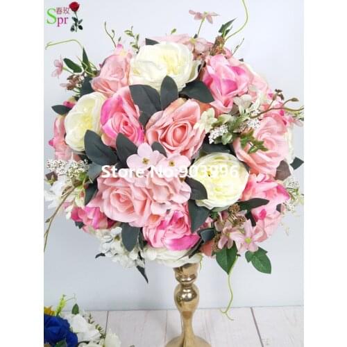 SPR 2018 table centerpiece flower ball artificial rose wedding flower wall backdrop party occation decoration arrangement floral
