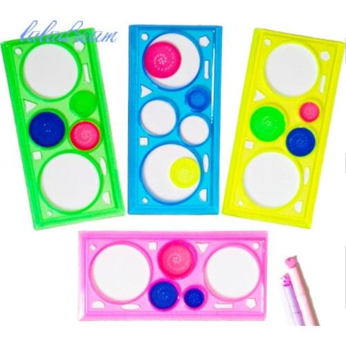 1set Multi-function Puzzle Design Ruler Transparent Painting Template Ruler Drawing Becomes Easy Drafting Tools