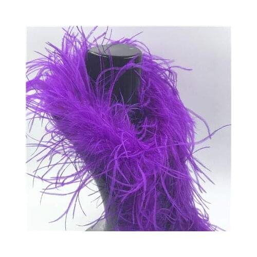 2 Meters/Lot 1ply ostrich feather boas fringes strips for Party/Costume/Shawl/Craft ostrich feather in wedding decorations
