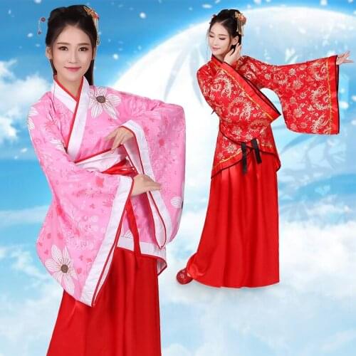 2021 Traditional Chinese Folk Dance Costume For Woman Qing Princess Cosplay Costume Hanfu Children Dress Women Clothing DWY1169
