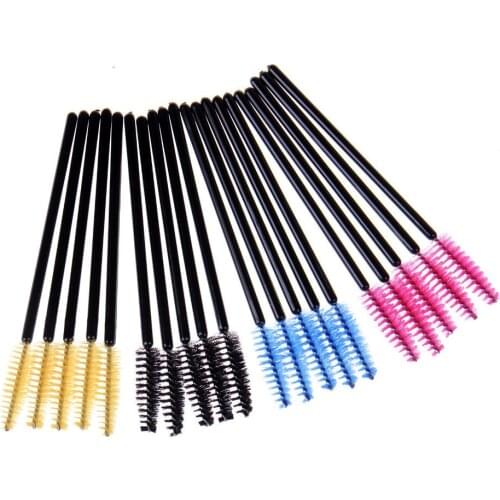 50pcs/lot Multi-color One-Off Disposable Eyelash Extension Brush Eyelash Comb Brushes Mascara Applicator Makeup Cosmetic Tool