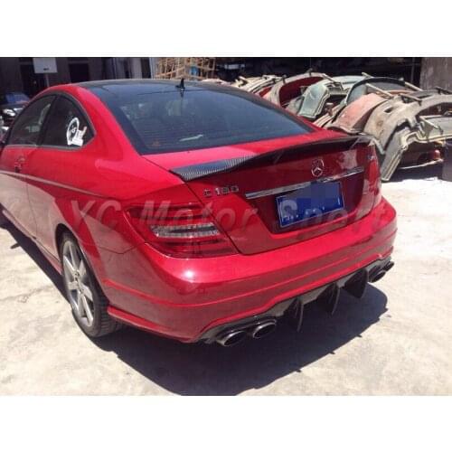 Car Accessories Carbon Fiber Matte Finish CLS-RNT Style Spoiler Fit For 2008-2013 MB W204 C63 Sedan C Class Rear Spoiler