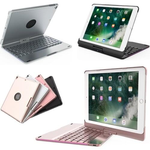 360 Degree Rotary 7 Colors Backlit Wireless Bluetooth Keyboard Stand Funda Case For Apple iPad 9.7 2018/2017/Pro 9.7/Air/Air2
