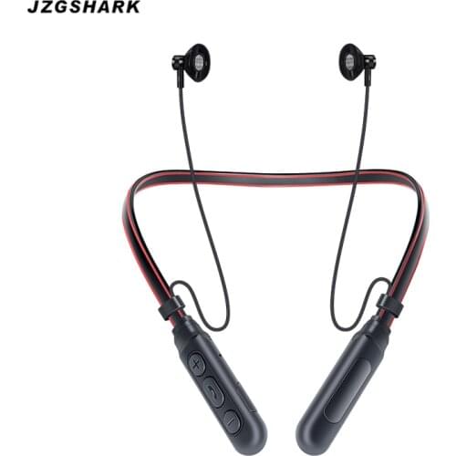 JZGSHARK Wireless Bluetooth Headphones Sport Running Neckband retractable Noise Cancelling Earphones for Xiaomi Huawei iPhone 5