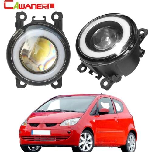 Cawanerl For Mitsubishi Colt Hatchback 2004-2012 Car LED Bulb Fog Light COB Angel Eye DRL Daytime Running Light H11 12V 2 Pieces