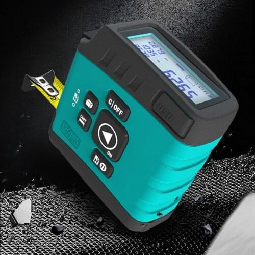 3 In 1 Digital Laser Tape Measure DT20 40m Laser Rangefinder Infrared Distance Portable Meter Tape Measure with LCD Display
