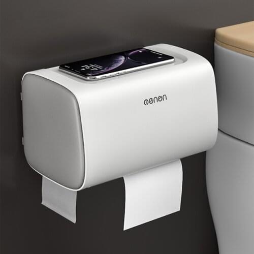 Paper Dispenser Box Punching Free Tissue Roll Holder Waterproof Bathroom Accessories Towel Toilet Napkin Storage Plastic