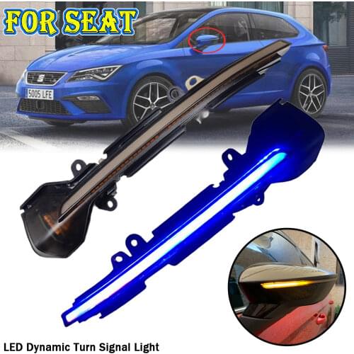 For Seat Leon III MK3 5F ST FR Cupra 2013-2018 Ibiza MK5 V KJ1 Arona KJ7 2017 2018 Dynamic Blinker LED Turn Signal Mirror