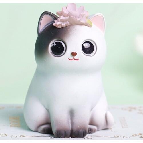 Home Decoration Cute Cat Miniatures Figurines Fairy Ornaments Craft Micro Landscape DIY Home Decoration Accessorie For Kids Gift