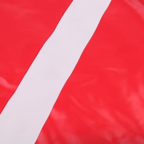 Diving Flag with Snorkel And White Red Diver Floating under Bouys Inflatable Ball