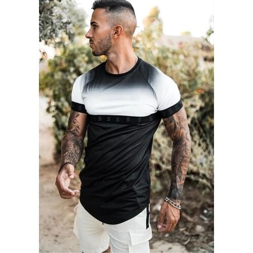 Mens Casual T-shirt Summer Stripe Short Sleeve Hip Hop Streetwear Male Tshirt High Quality Tops Fashion T Shirt Men Clothing