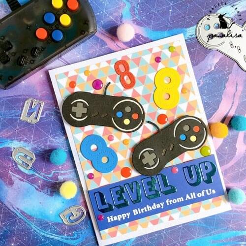 Panalisacraft phone game player alphabet Metal Cutting Dies Craft Dies Scrapbooking Card Making Album Embossing Stencil Die Cut