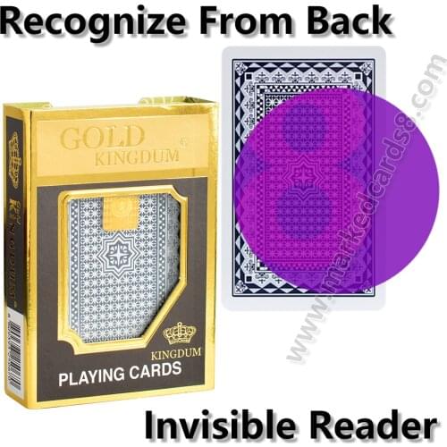 Korean Gold Kingdum Bridge Size Marked Playing Cards for Infrared Lenses Magic Tricks Plastic Deck Board Game Anti Cheat Poker