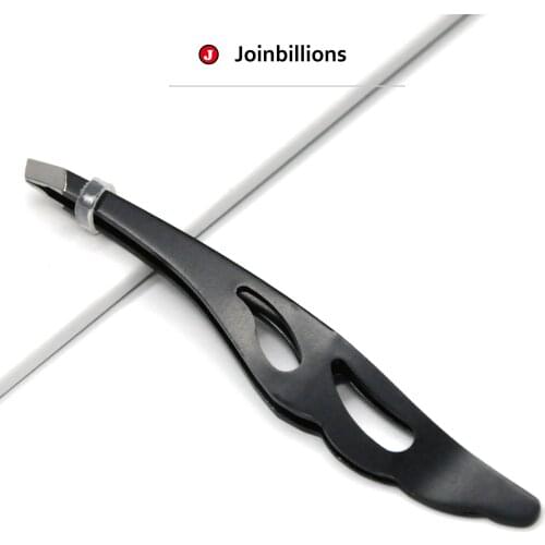 Stainless Steel Beauty Makeup Tweezers In Black Coat