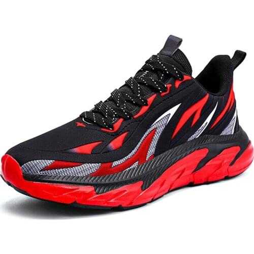 Fashion Light Running Shoes for Men Eva Outsole Mens Sneakers Black Res Man Sports Shoes Breathable Male Racing Trainers 45