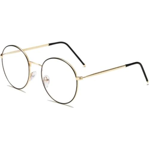 Anti Blue Light Filter Glasses Fashion Women Mens Computer Goggles Retro Metal Transparent UV400 Eyewear