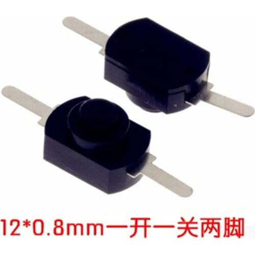 10pcs 12*8MM DC 30V 1A Black On Off Mini Push Button Switch for Electric Torch 1208YD