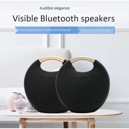 Home Mini Cloth Portable Speaker Wireless Bluetooth 5.0 Subwoofer Soundbar TVSupports TF/USB/FM/AUX small outdoor radio player