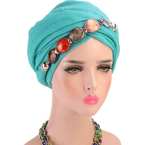 Muslim Scarves Hijab Fashion Women Multi-style Jewelry Necklace Beading Scarf Hijab Hat Voile Lady Inner Hijabs Arab head scarf