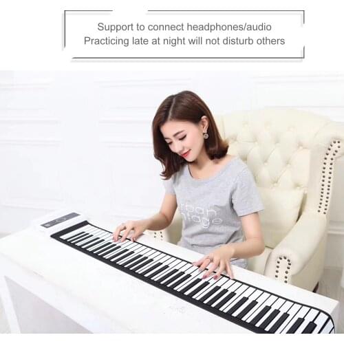 88 Key Soft Portable Digital Controller Synthesizer Hand Roll Up Piano Electronic Piano Keyboard Musical Instruments Dropship