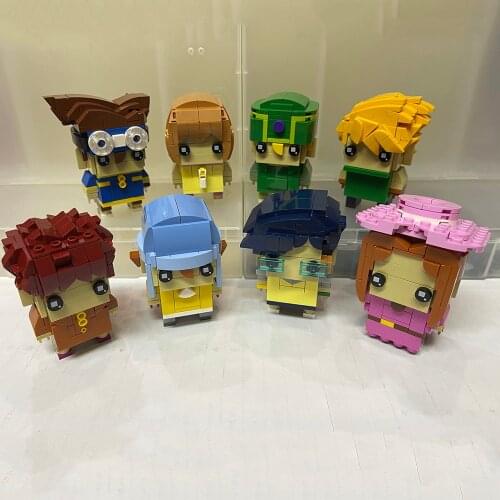 New designe!!! DIY MOC Creative Works Digital Monster Taichi Yagami brickheadz Building Block Gift Toys for Children gifts