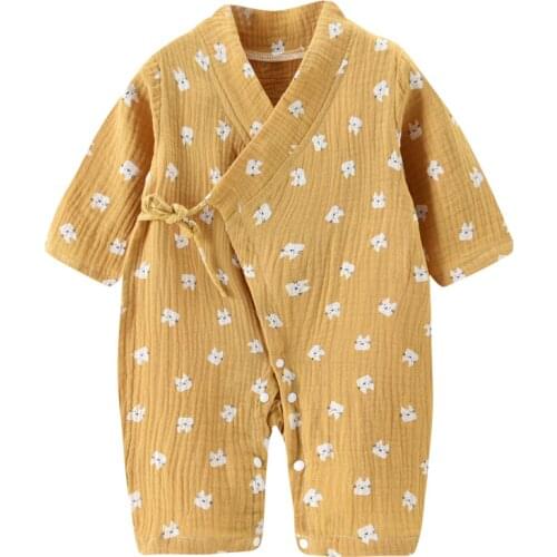 Baby Clothes Newborn Jumpsuit Girls Boys Muslin Cotton Long Sleeve Romper Kids Infant Autumn Spring Clothes