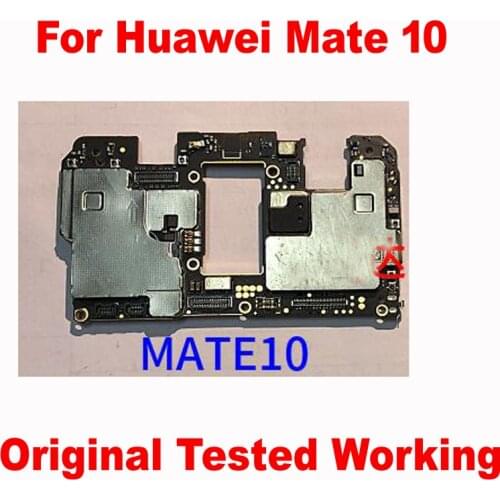 Original Unlocked Working Mainboard For Huawei Mate 10 Mate10 4GB 64GB Full Chips Circuits Card Fee Motherboard Flex Cable