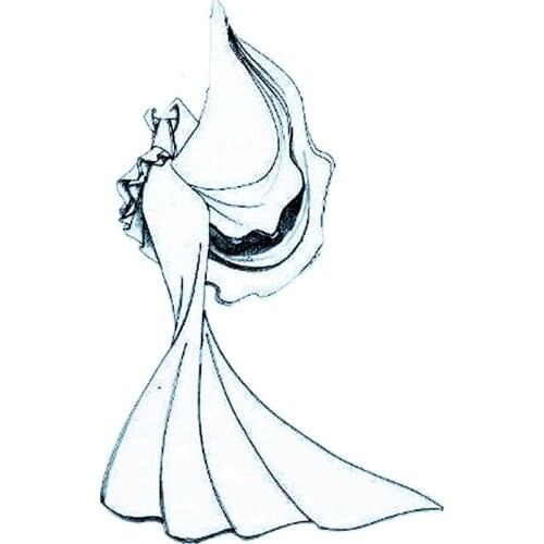 PANFELOU Gorgeous wedding dress Scrapbooking DIY Embossing Valentines Day card paper dies cutting die Metal