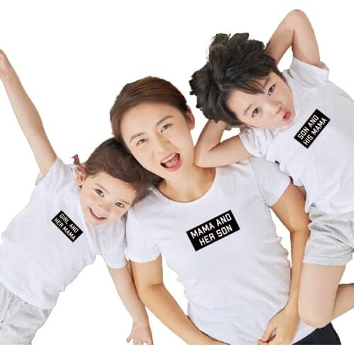 Matching Family T-shirts Mother Father Daughter Son Clothes Mama Papa Mini Tshirts Daddy Mommy And Me Outfits Baby Girl Boy Body
