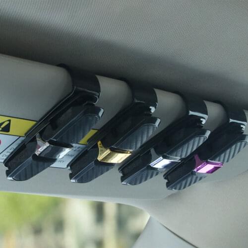 Portable Universal Car Glasses Clips Card Pen Organizer Holder 180 Degree Rotate Dual Side Clips for Glasses Sunglasses Eyeglass