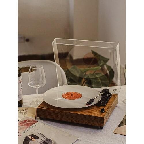 Flowing Time Simple Phonograph Retro Old-Fashioned LP Jukebox Vinyl Record Player Turntable Record Player