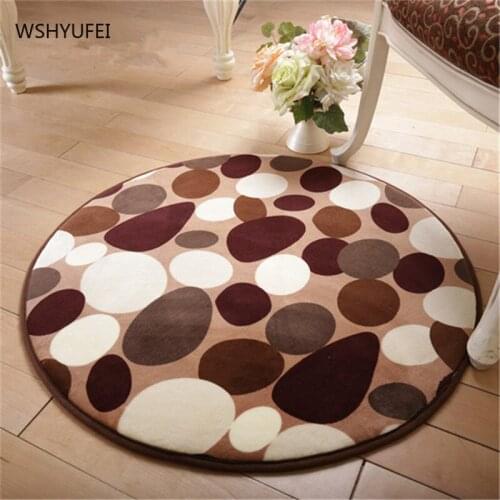 European and American simple modern round home computer chair carpet living room bedroom bedside cushion basket carpet