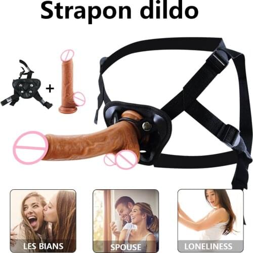 Strap On Huge Realistic Dildo For Women Double Layer Liquid Silicone Dildo Soft Realistic Penis Vagina G-spot Stimulator Sex Toy