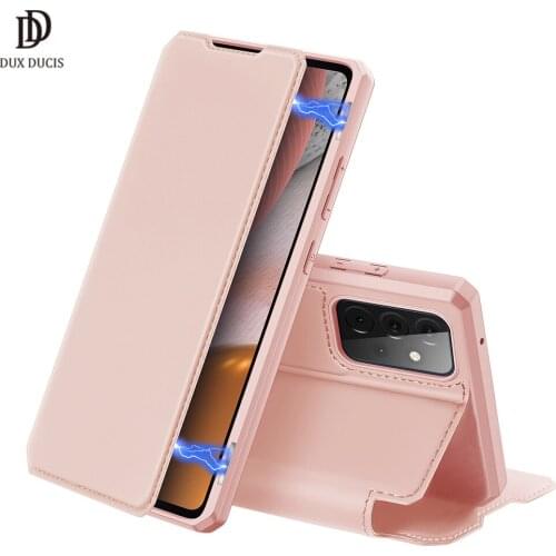 For Samsung Galaxy A72 5G DUX DUCIS Skin X Series Luxury Leather Wallet Case Flip Case Magnetic Closure Super Soft card slot