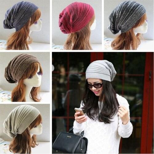Female Ball Cap Women Hat for Women Girls Two-tone Melaleuca Fold Warm Hip-hop Knitted Beanies Thick Womens Beanies