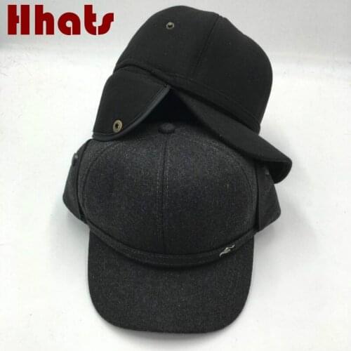 Which in shower old men earflap winter hat male thick warm ear flap bomber hat snapback bones 6 panel cap casual bone casquette