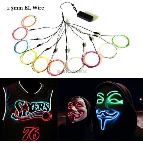 GZYUCHAO EL 3V Steady On EL Cold Light Glow LED Lamp Waterproof Flexible EL Wire Rope Neon Flash LED Strip Dance Party Car Decor
