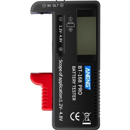 BT168 PRO Battery Capacity Tester for 9V 3.7V 1.5V AA AAA Cell C D 18650 Battery 62KD