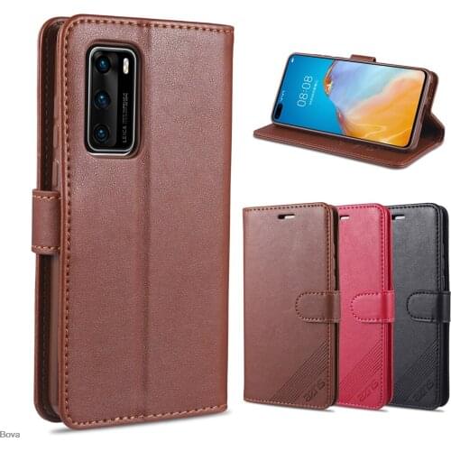 AZNS P40 Case High Quality Flip Cover Leather Case For Huawei P40 Pro Pu Leather Phone Bags protective Holster