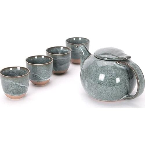 Japanese Traditional Pot Clouds Shape Mouth Pottery Porcelain Ceramics Teapot China Gongfu Tea Art Coffee Cup Set Drinkware