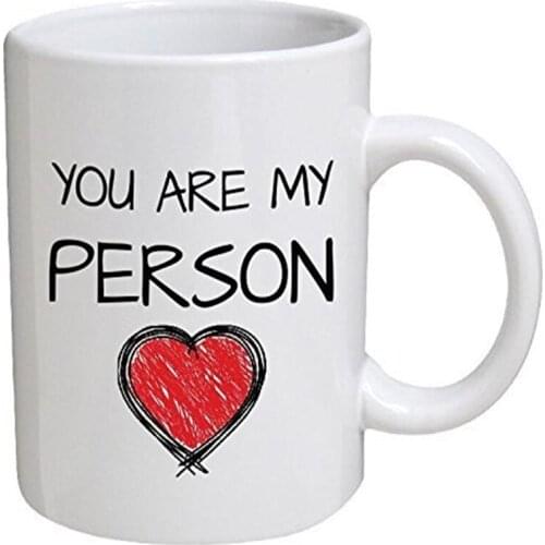 Funny Mug - You are my person. Red Heart. Boyfriend, Girlfriend - 11 OZ Coffee Mugs - Funny Inspirational and sarcasm