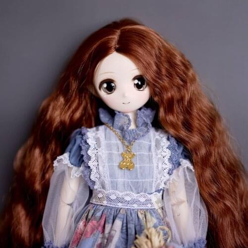 1/3 1/4 1/6 1/8 Bjd SD Wig Wavy Hair High Temperature Wire BJD Wig For BJD Doll Many Colors