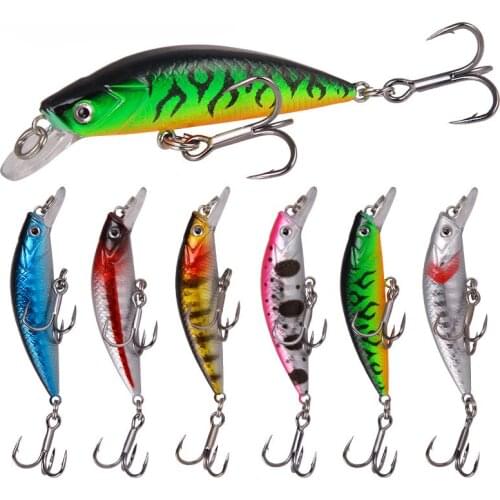 1pc Minnow Fishing Lures 6cm 6.7g Hard Lure Fishing Tackle Sinking Balancer 6# Hook Artificial Bait Carp Trout Lure