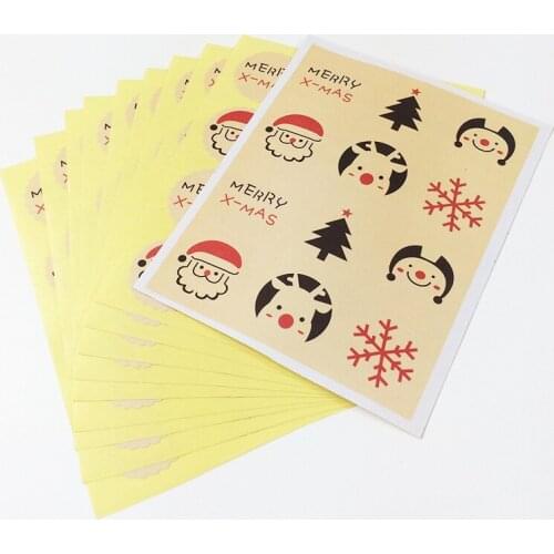 120 Pcs/lot Santa Claus Christmas Tree MERRY X-MAS Sealing Sticker DIY Gifts Posted/Baking Decoration Label