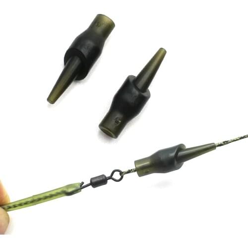 15pcs Carp Fishing Run Rig Accessories Kit Heli Chod Rig Ring Clips Rubber Bead for Fishing Helicopter Rig Connector Carp Tackle