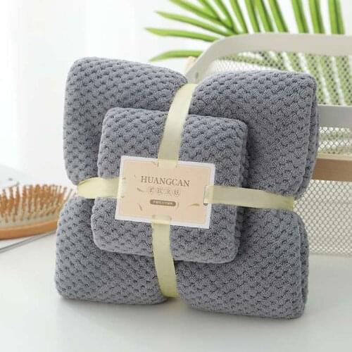 2pcs/set Super Soft Adult Kids Pineapple Plaid Coral Velvet Beach Towel Water Absorbent Home Hotel Bathroom Face Towels Sets