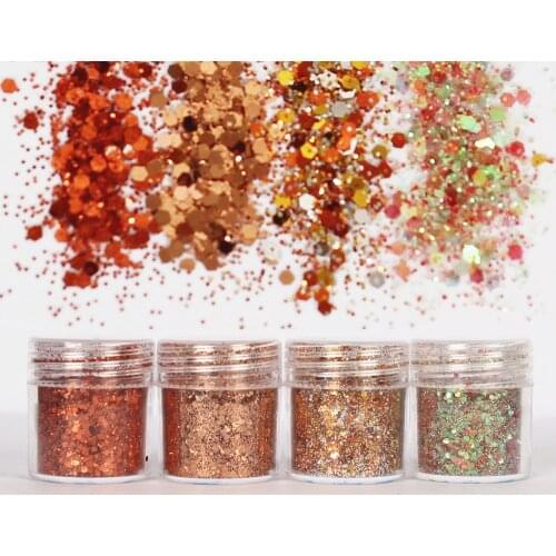 4Pcs Gold Shinning Glitter Hexagon 1mm Sequin Mixed For DIY Making Epoxy Resin Mold Crafts Filling Material Jewelry Tool Pigment